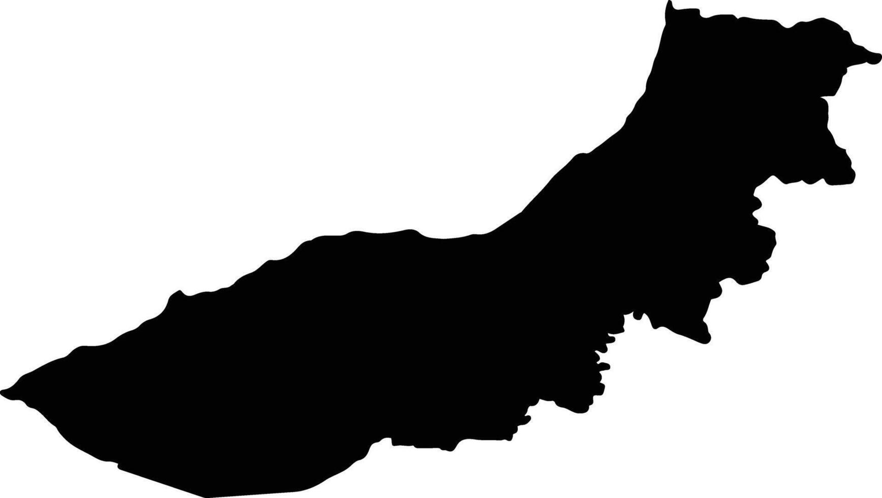 New Plymouth District New Zealand silhouette map vector