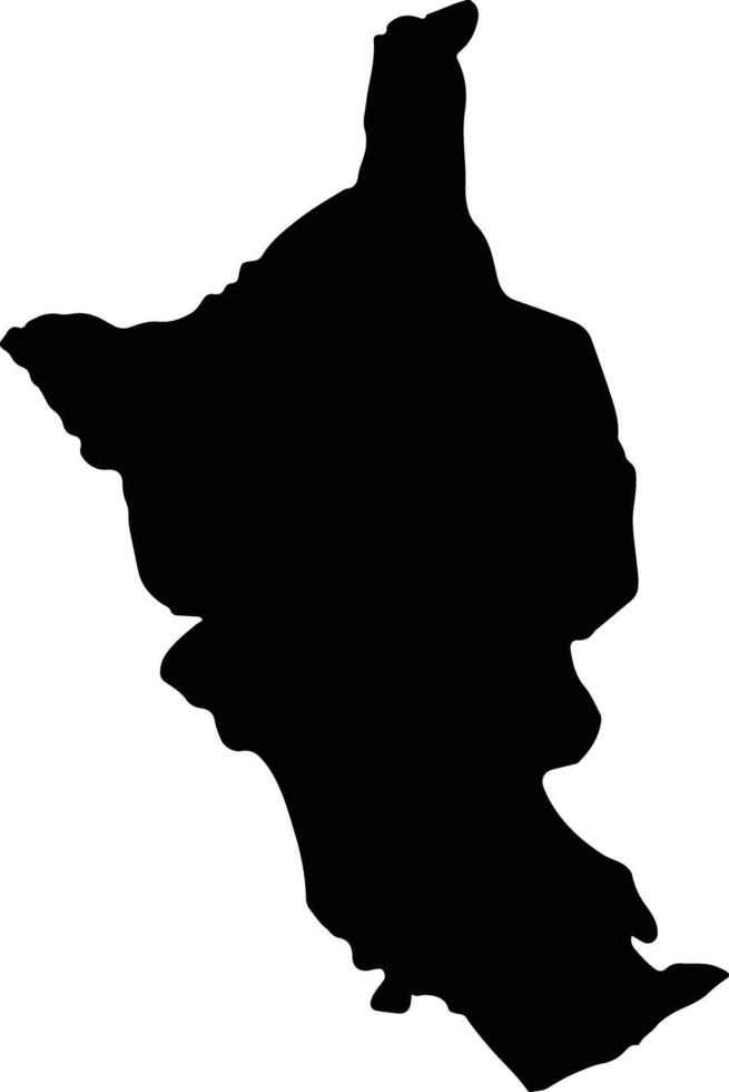 Newala Tanzania silhouette map vector