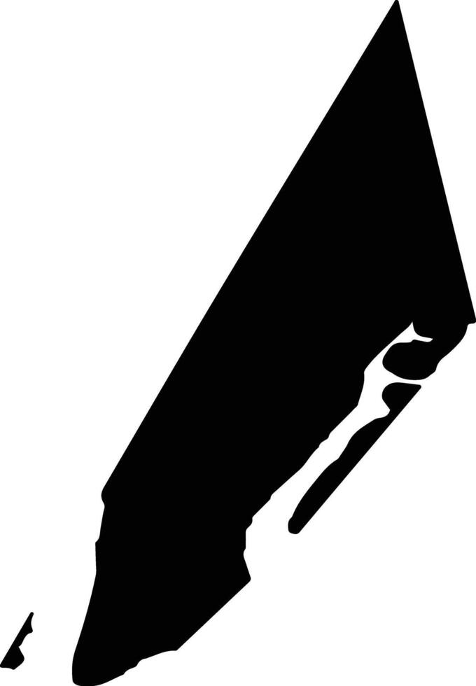 New York United States silhouette map vector