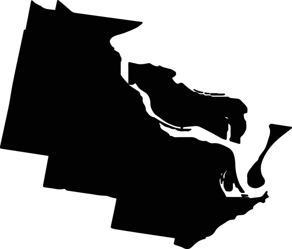 Newcastle Australia silhouette map vector