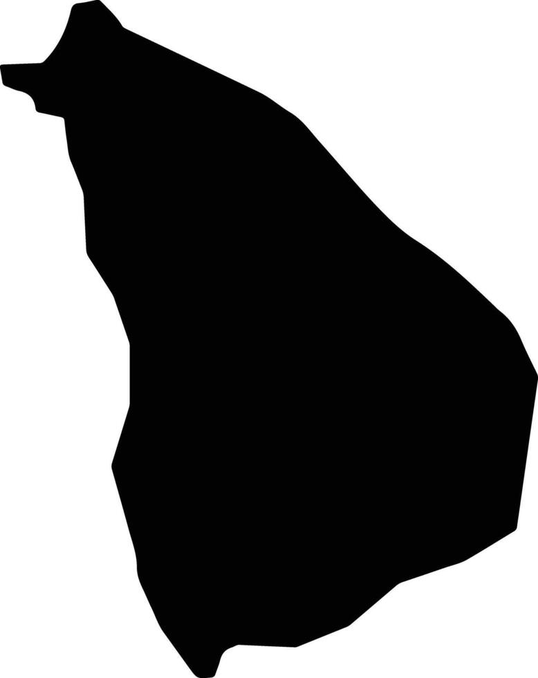 Newell Jamaica silhouette map vector