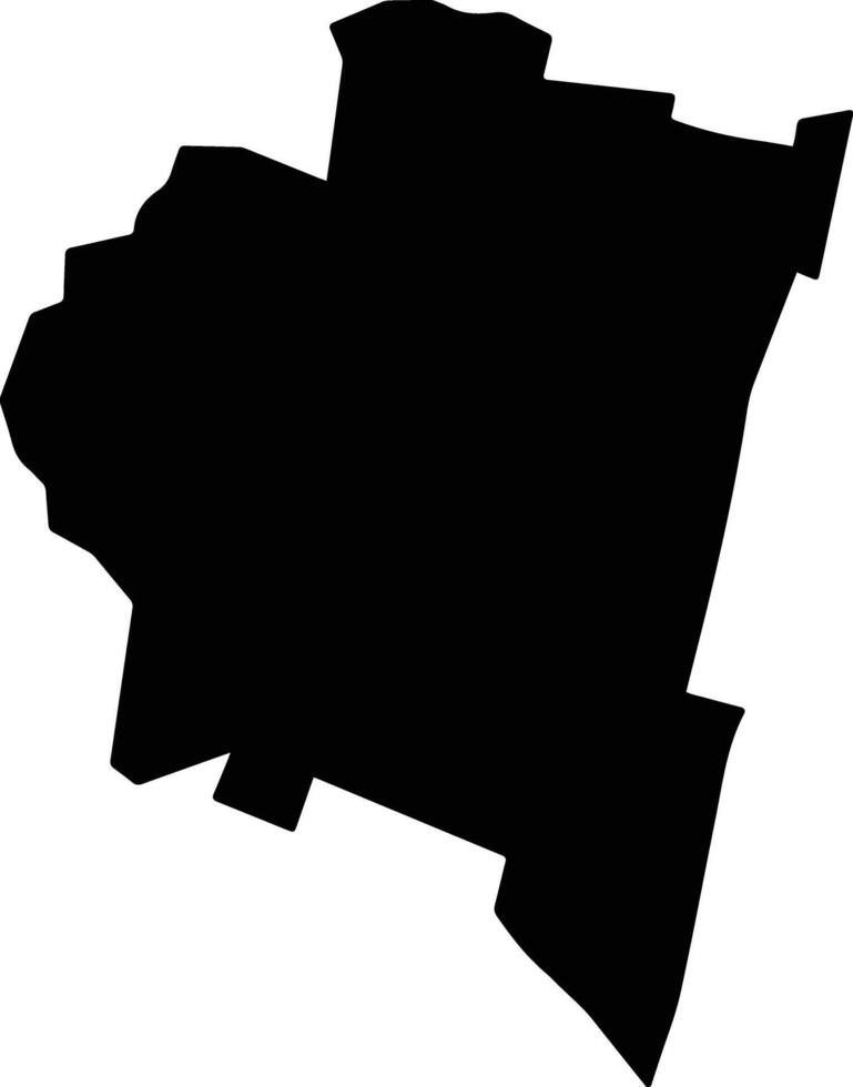 Nga Bay Vietnam silhouette map vector