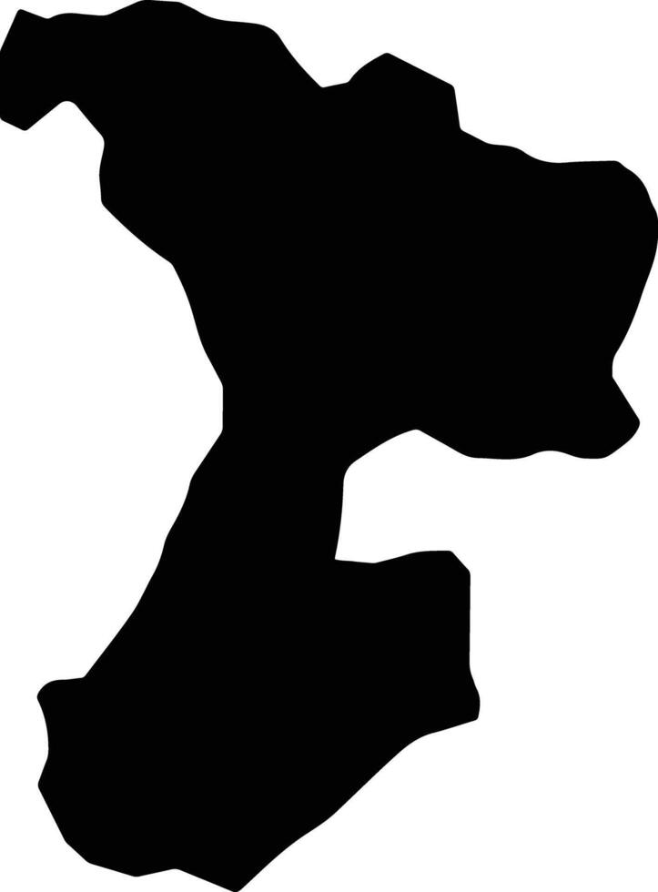 Neyba Dominican Republic silhouette map vector