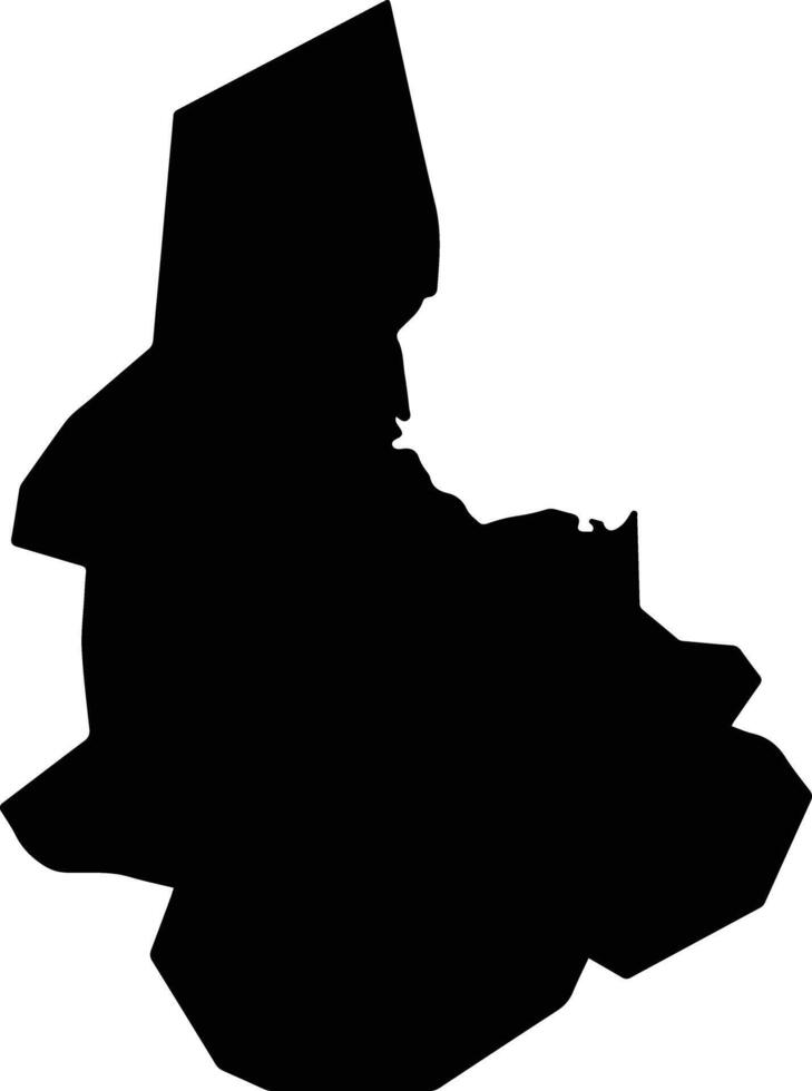 Ngala Nigeria silhouette map vector