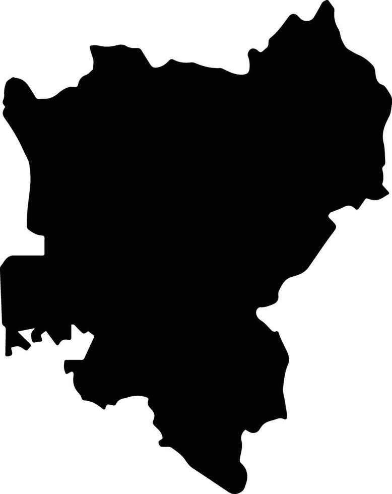 Ngerutchei Palau silhouette map vector
