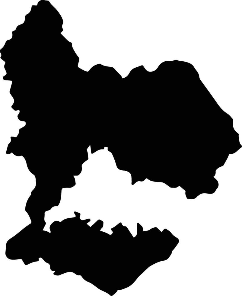Nghia Dan Vietnam silhouette map vector