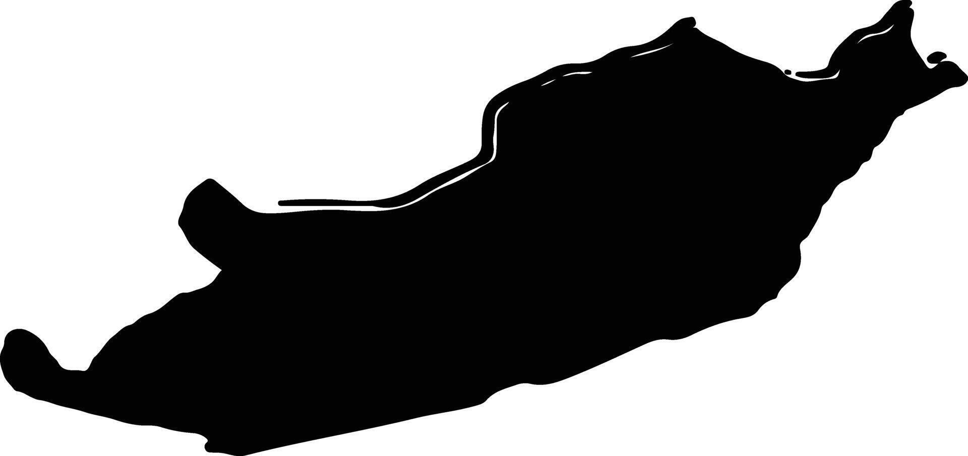 Ngoc Hien Vietnam silhouette map vector
