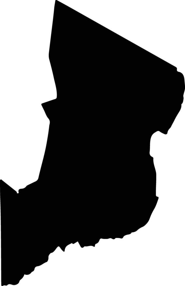 Ngorongoro Tanzania silhouette map vector