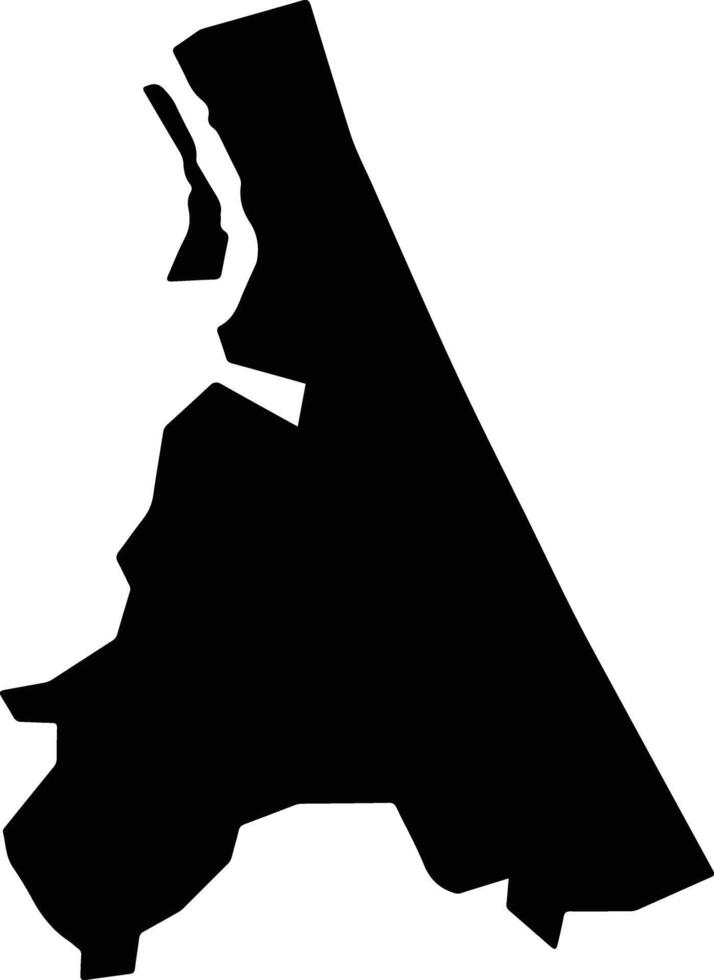 Ngu Hanh Son Vietnam silhouette map vector
