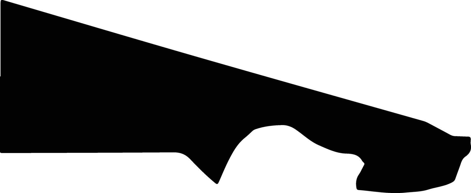 Ngwaketse North Botswana silhouette map vector