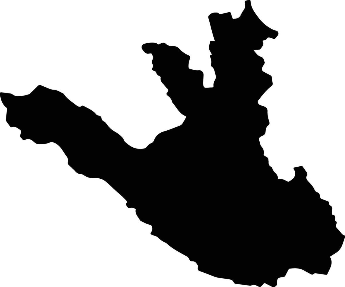 Nho Quan Vietnam silhouette map vector