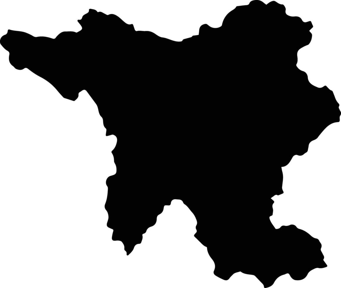 Nhu Xuan Vietnam silhouette map vector