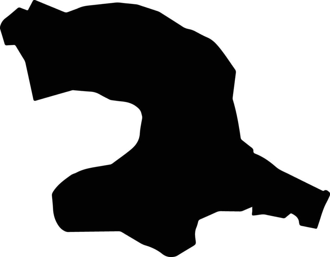 Niani Gambia silhouette map vector
