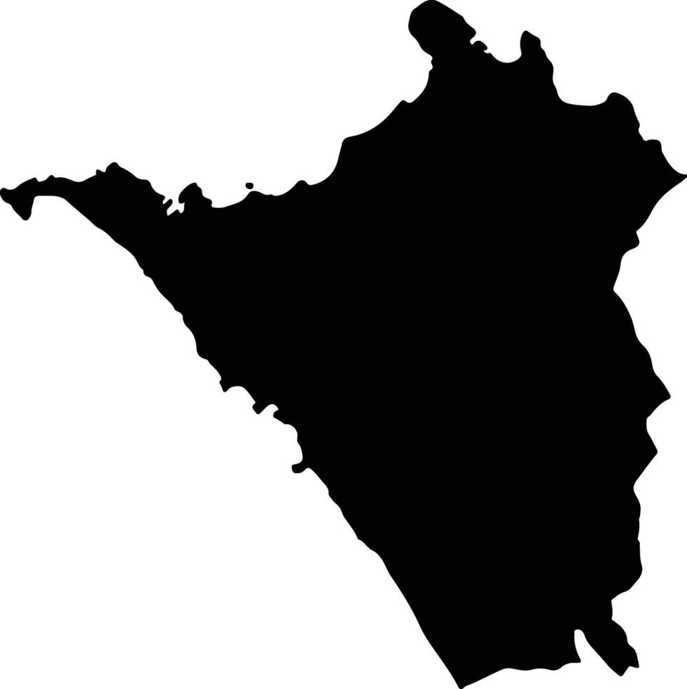 Nias Utara Indonesia silhouette map vector