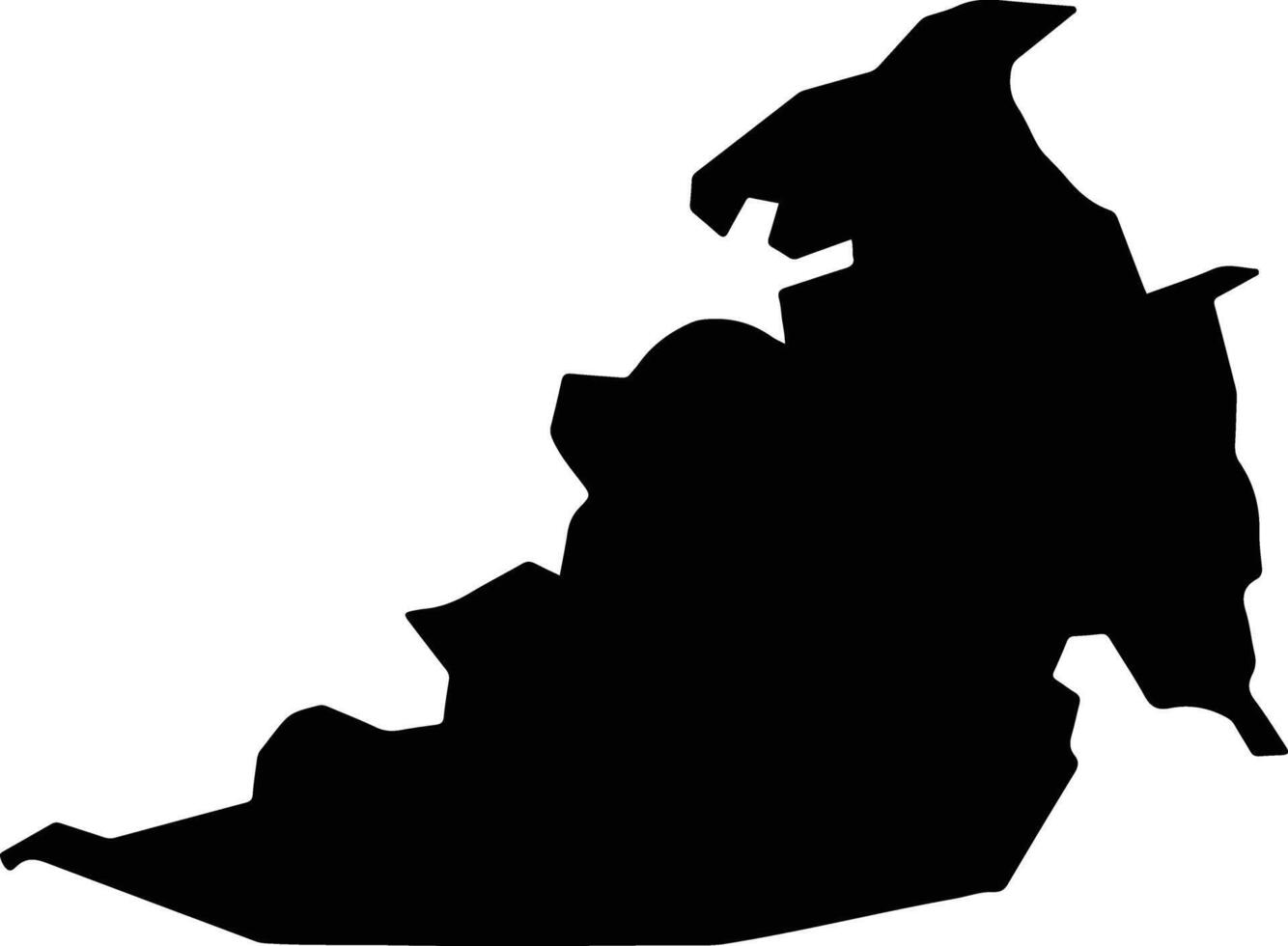 Nichula Bhutan silhouette map vector