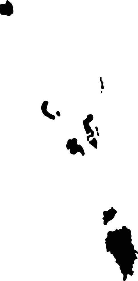 Nicobars India silhouette map vector