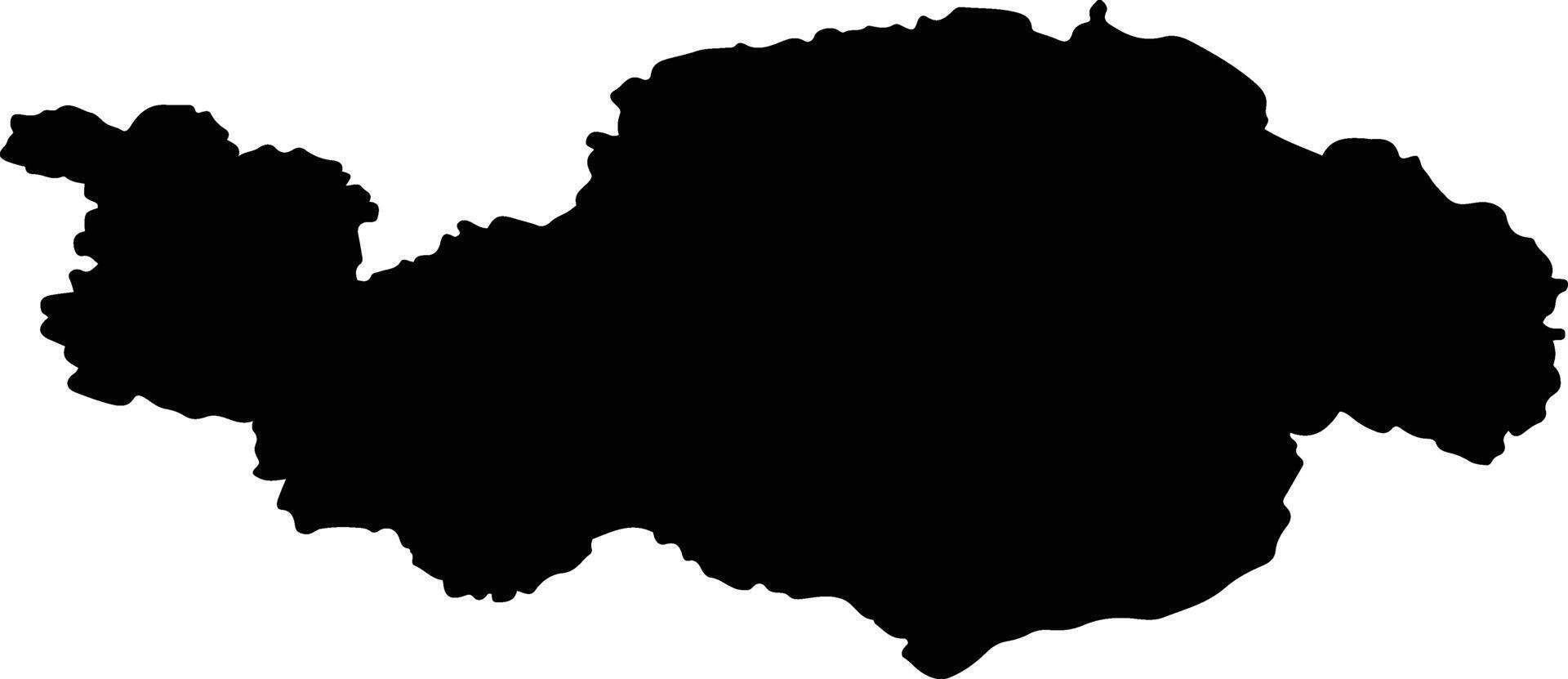 Niederbayern Germany silhouette map vector