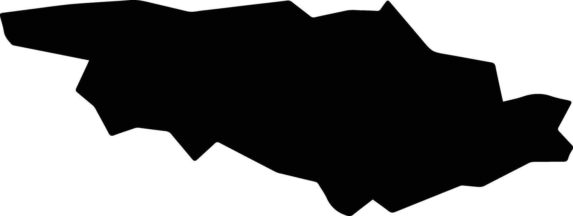 Nihonmatsu Japan silhouette map vector