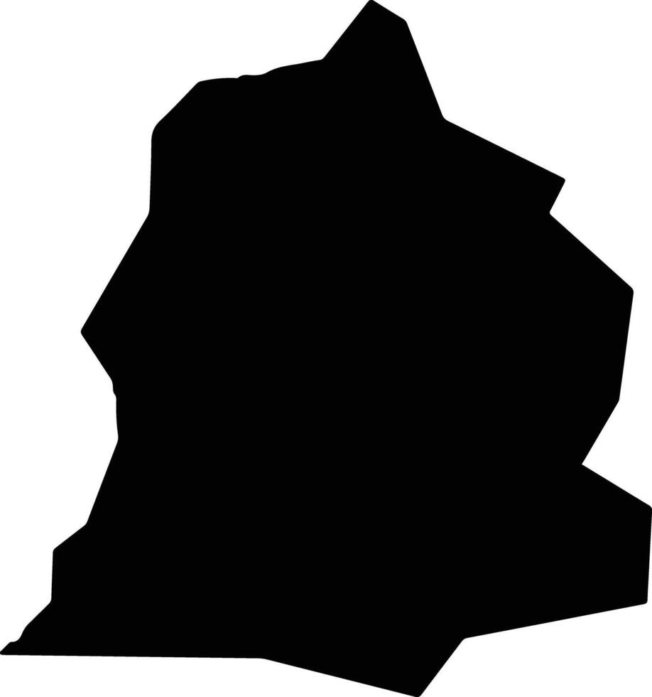 Nikaho Japan silhouette map vector