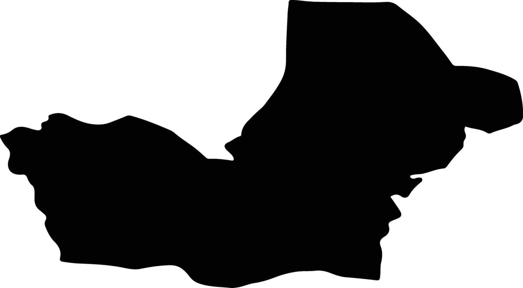 Nikshahr Iran silhouette map vector