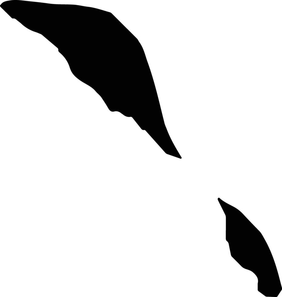 Nikunau Kiribati silhouette map vector