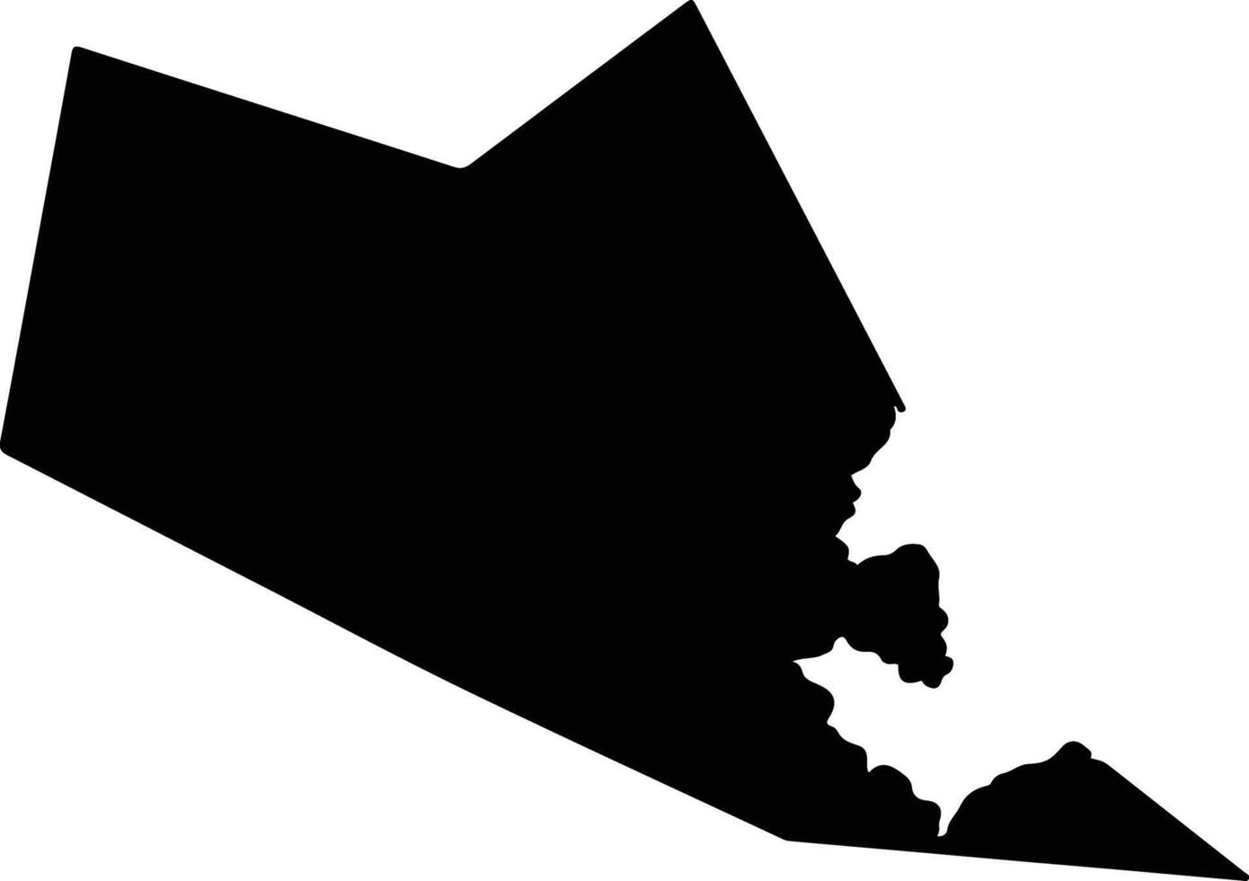 Ningdeshi China silhouette map vector