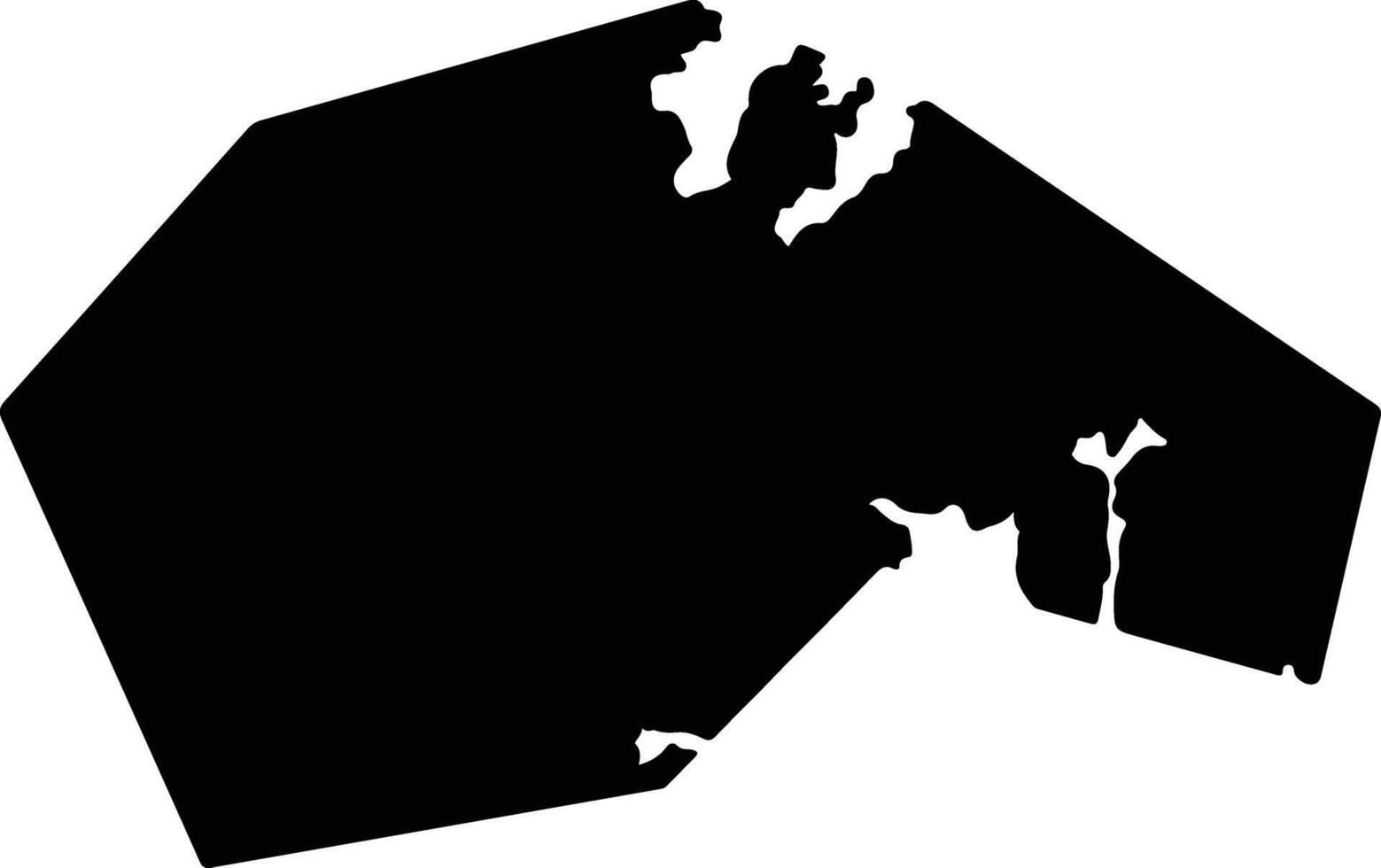 Ninghaixian China silhouette map vector