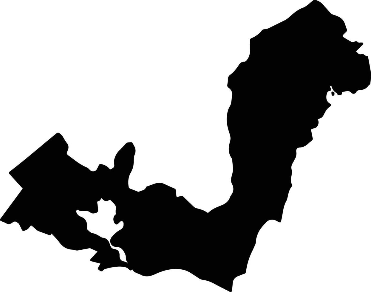 Ninh Hai Vietnam silhouette map vector