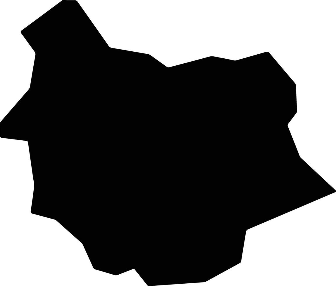 Nishiokoppe Japan silhouette map vector