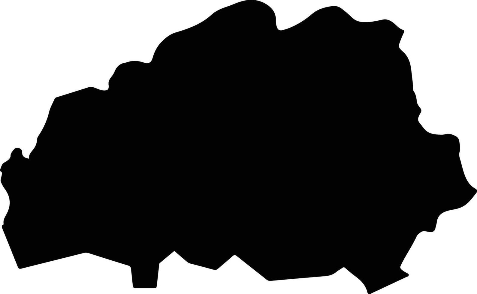 Nizamabad India silhouette map vector