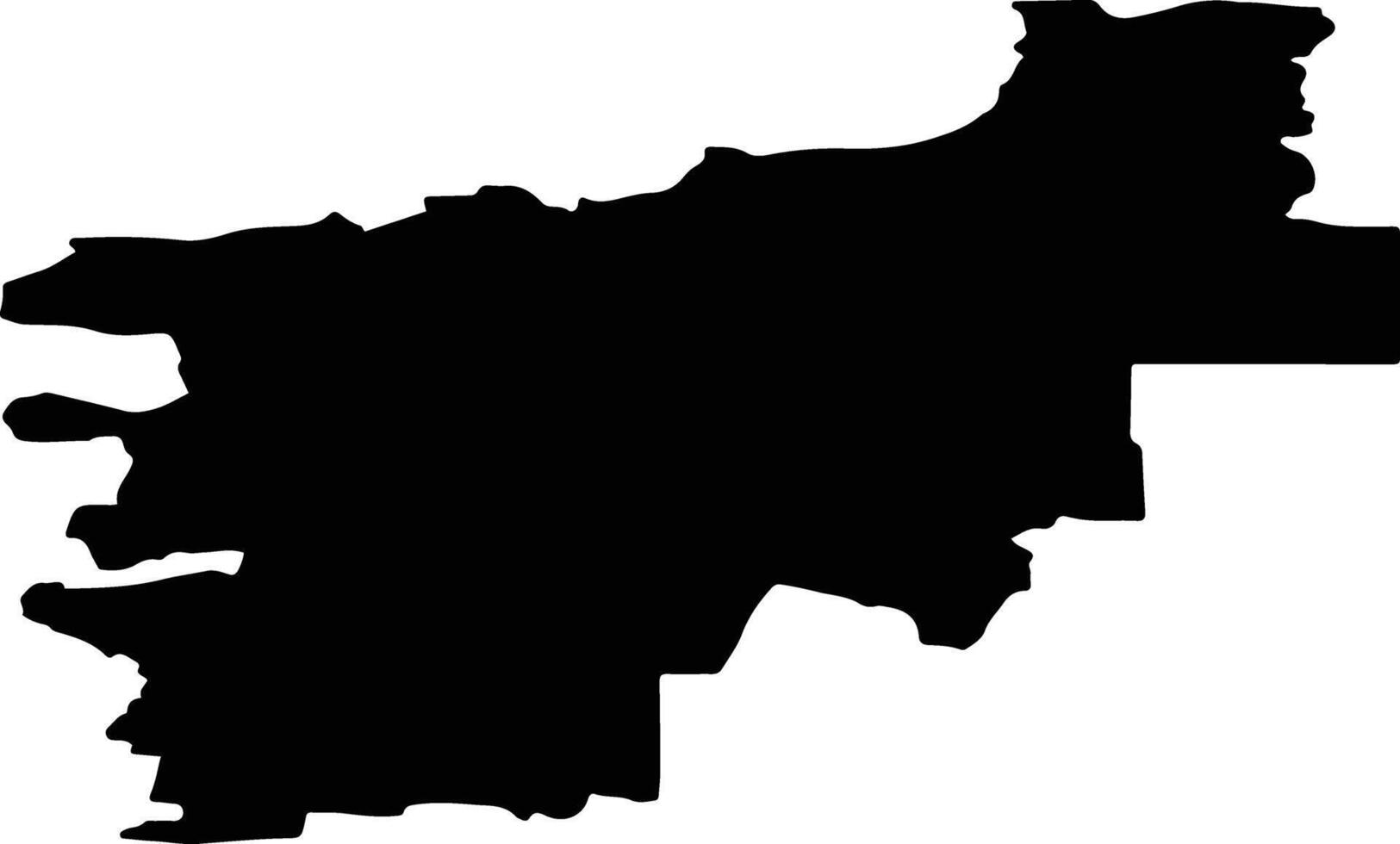 Nizhneingashsky Rayon Russia silhouette map vector