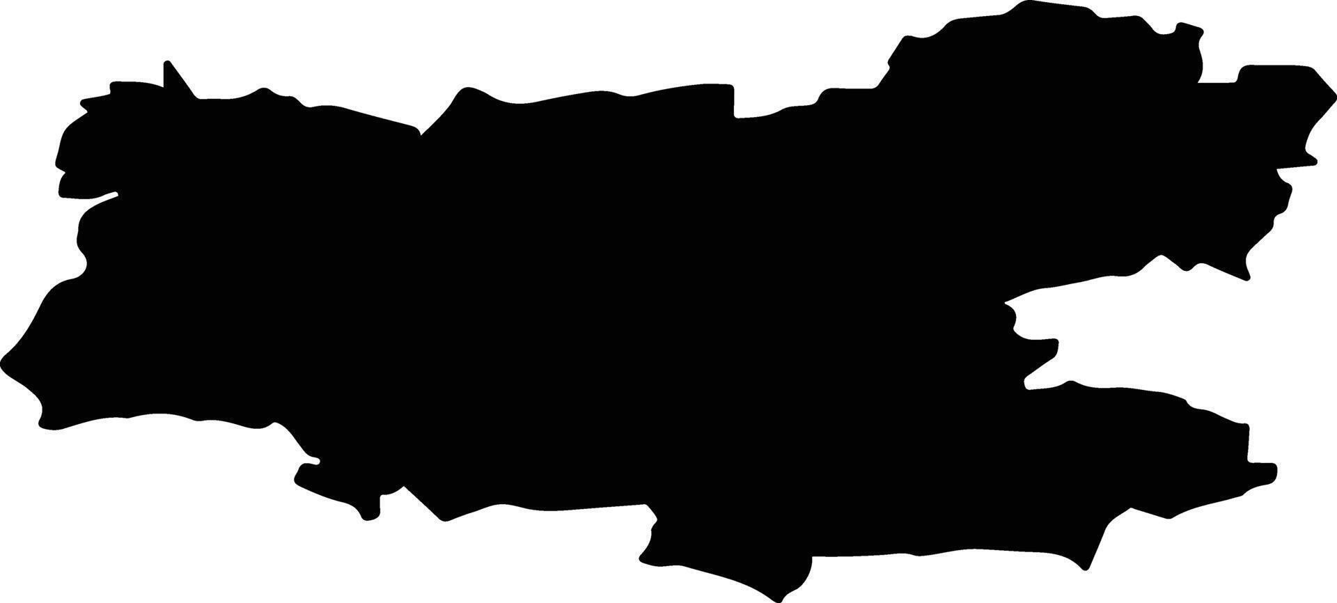 Nizhnelomovsky District Russia silhouette map vector
