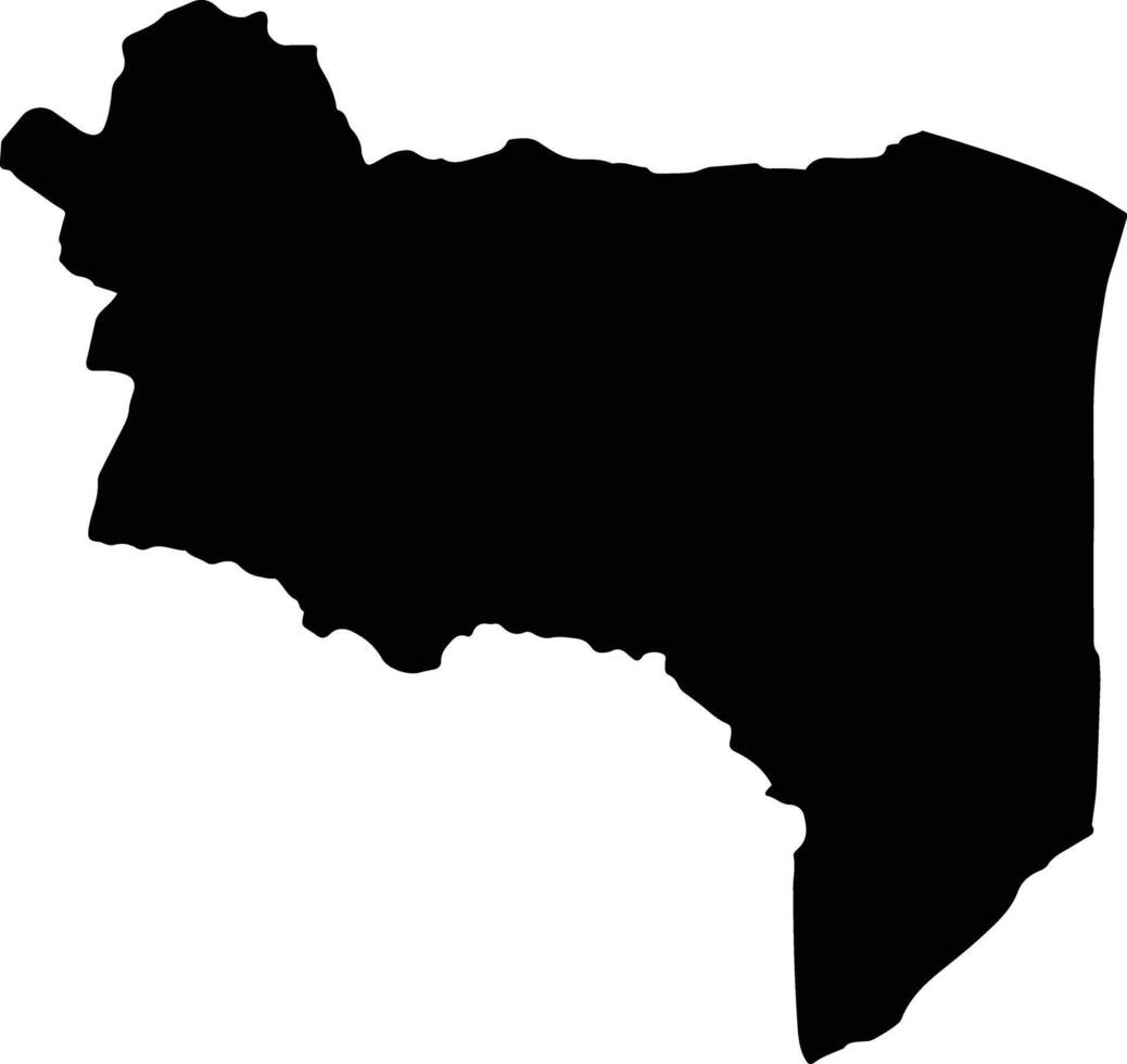 Njombe Tanzania silhouette map vector