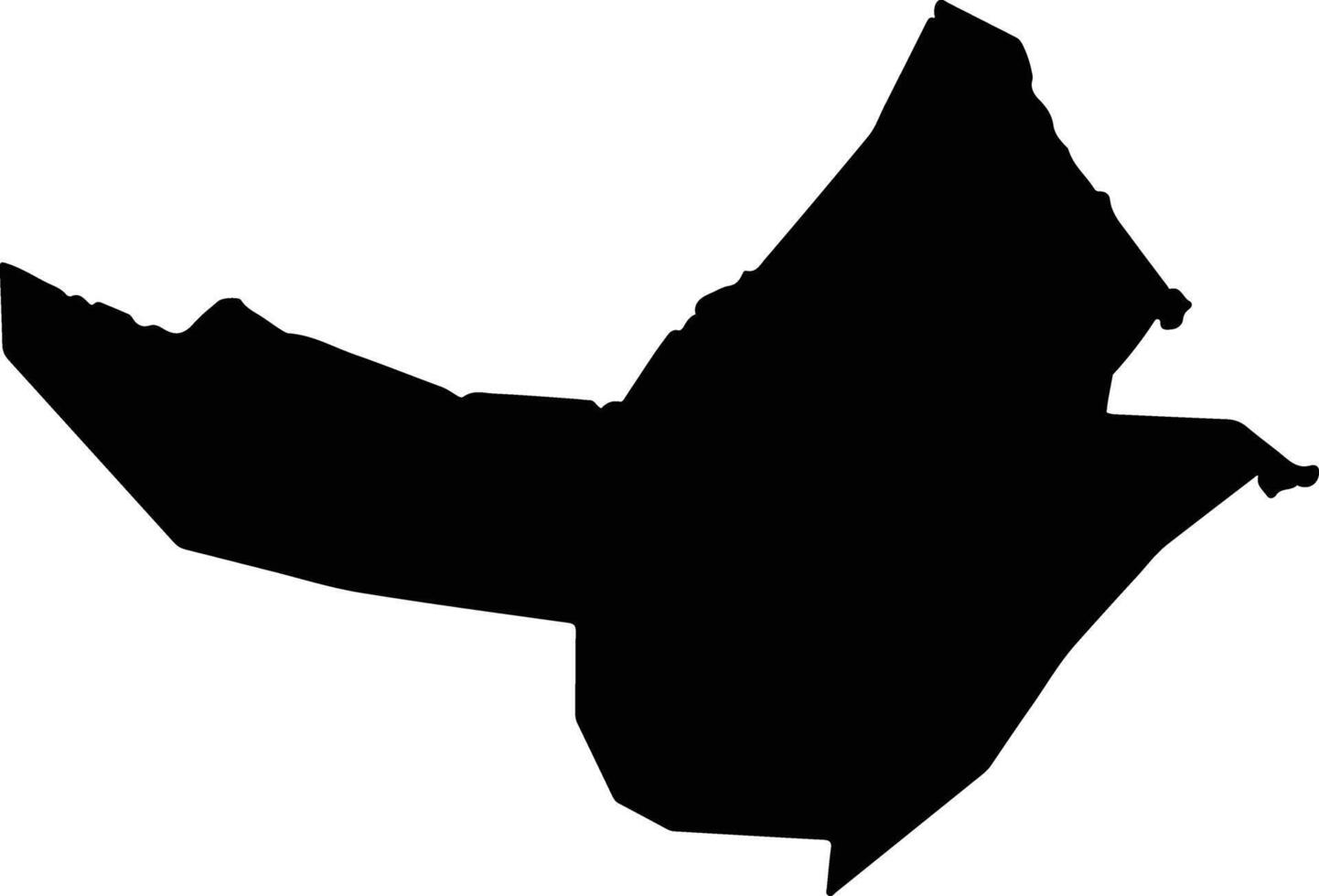 Nkayi District Congo silhouette map vector