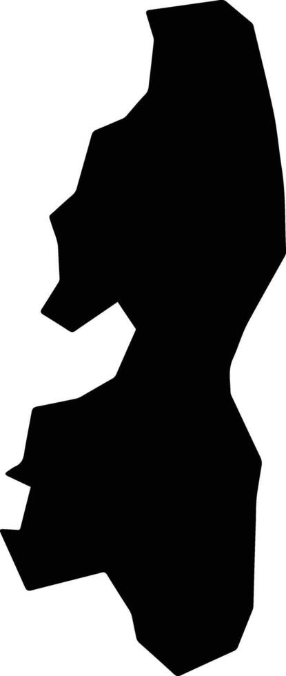 Nkanu East Nigeria silhouette map vector
