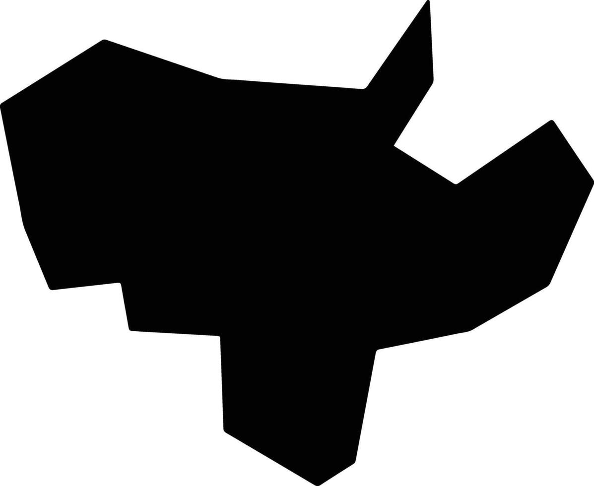 Nkanu West Nigeria silhouette map vector