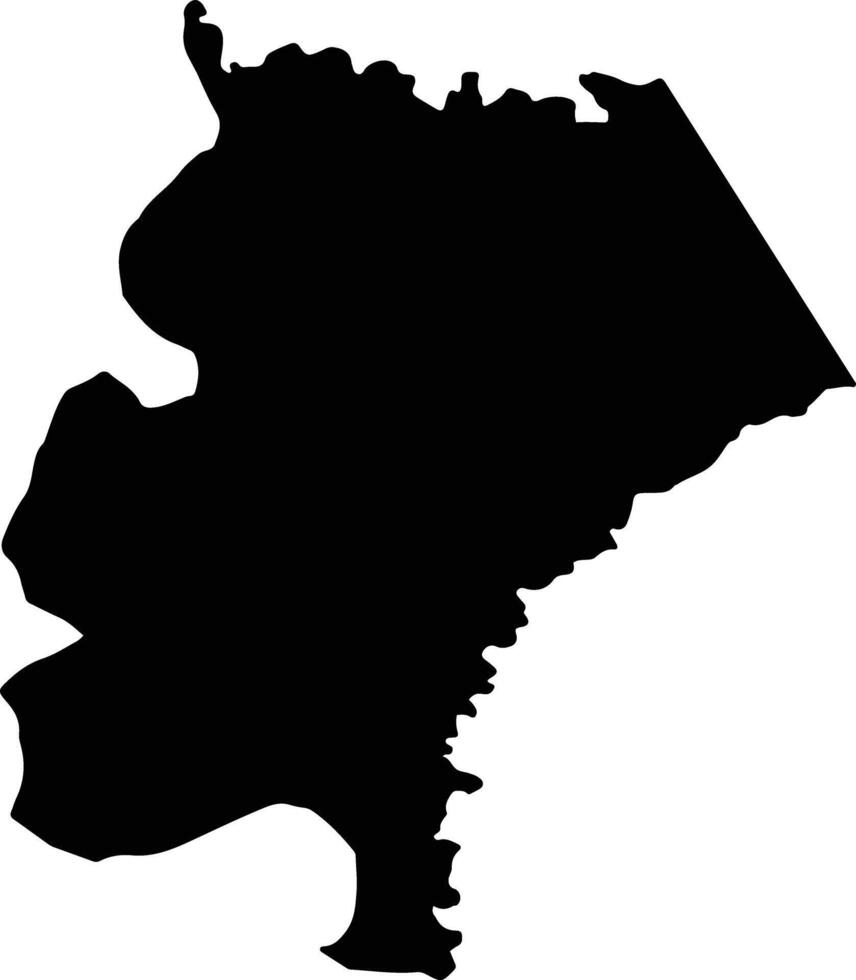 Nkwanta North Ghana silhouette map vector