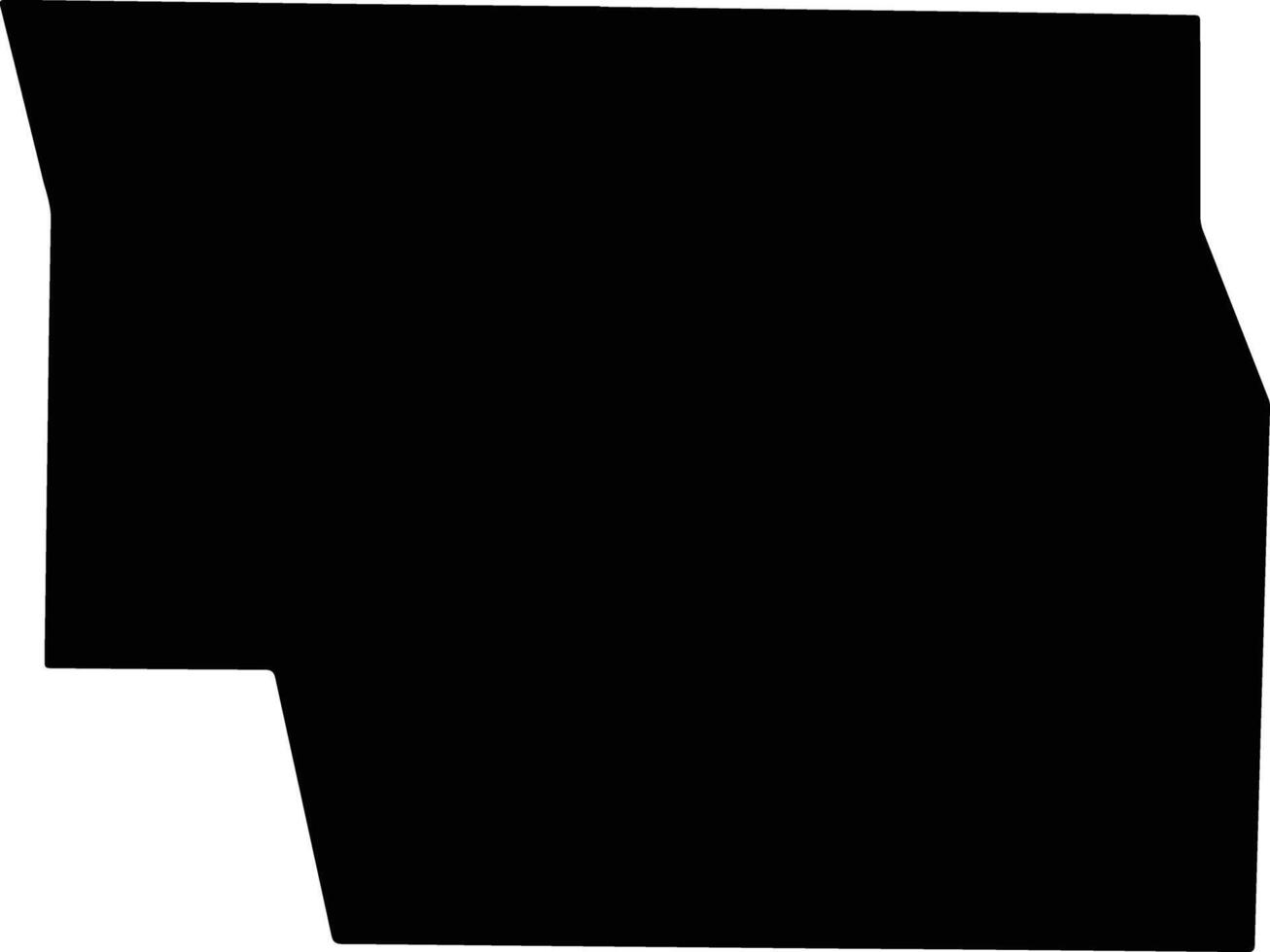Nodaway United States silhouette map vector