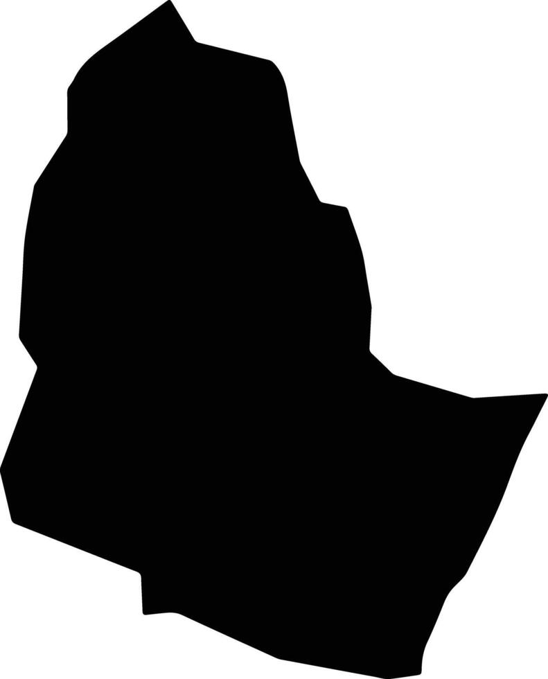 Nogob Ethiopia silhouette map vector