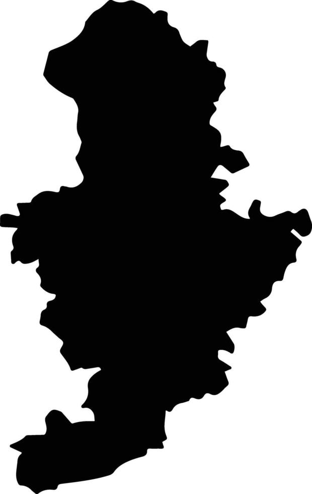 Nong Cong Vietnam silhouette map vector