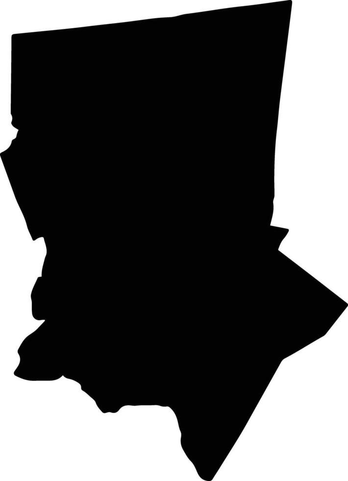 Nong Chok Thailand silhouette map vector