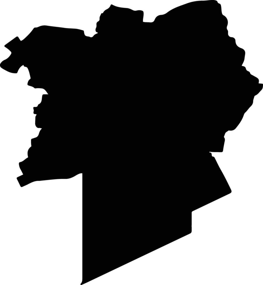Nong Khae Thailand silhouette map vector