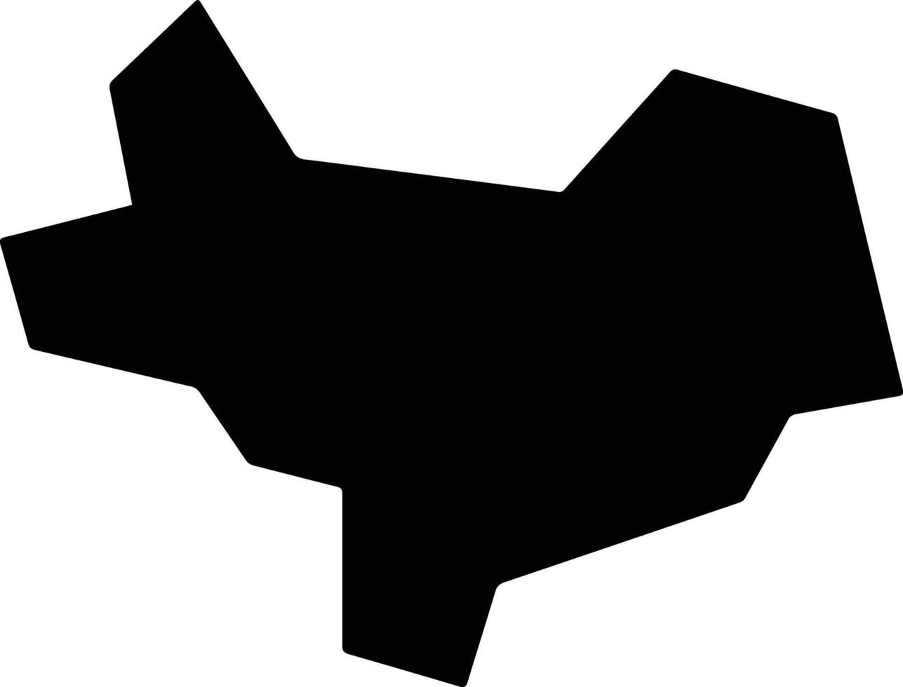 Noogata Japan silhouette map vector