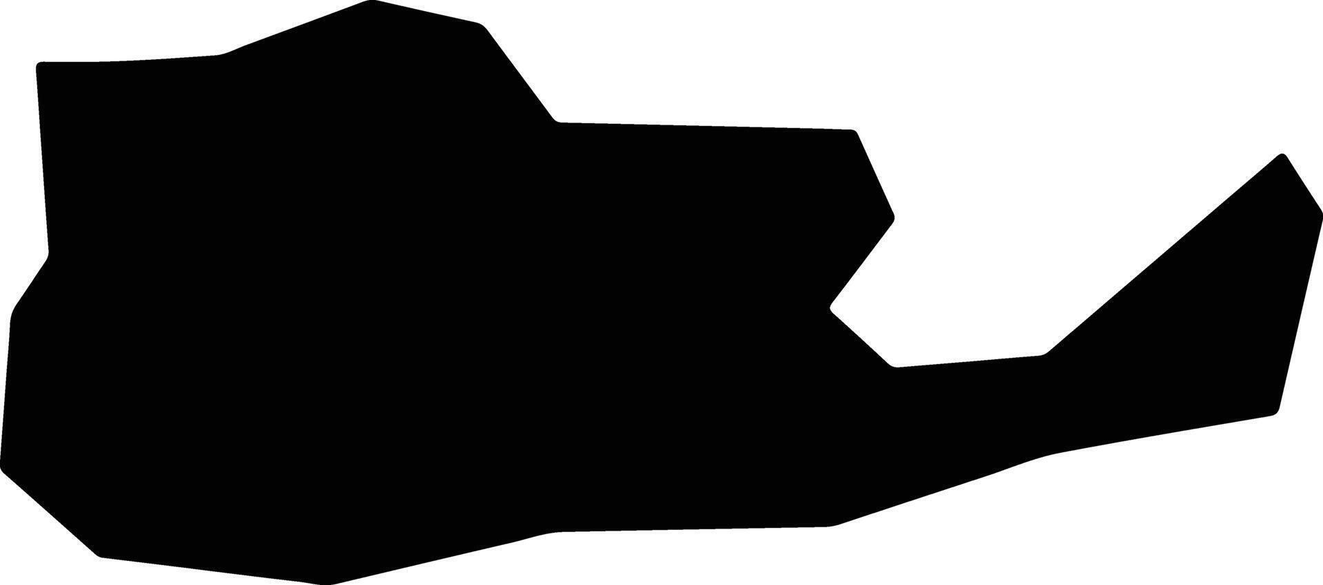 Norak District Tajikistan silhouette map vector