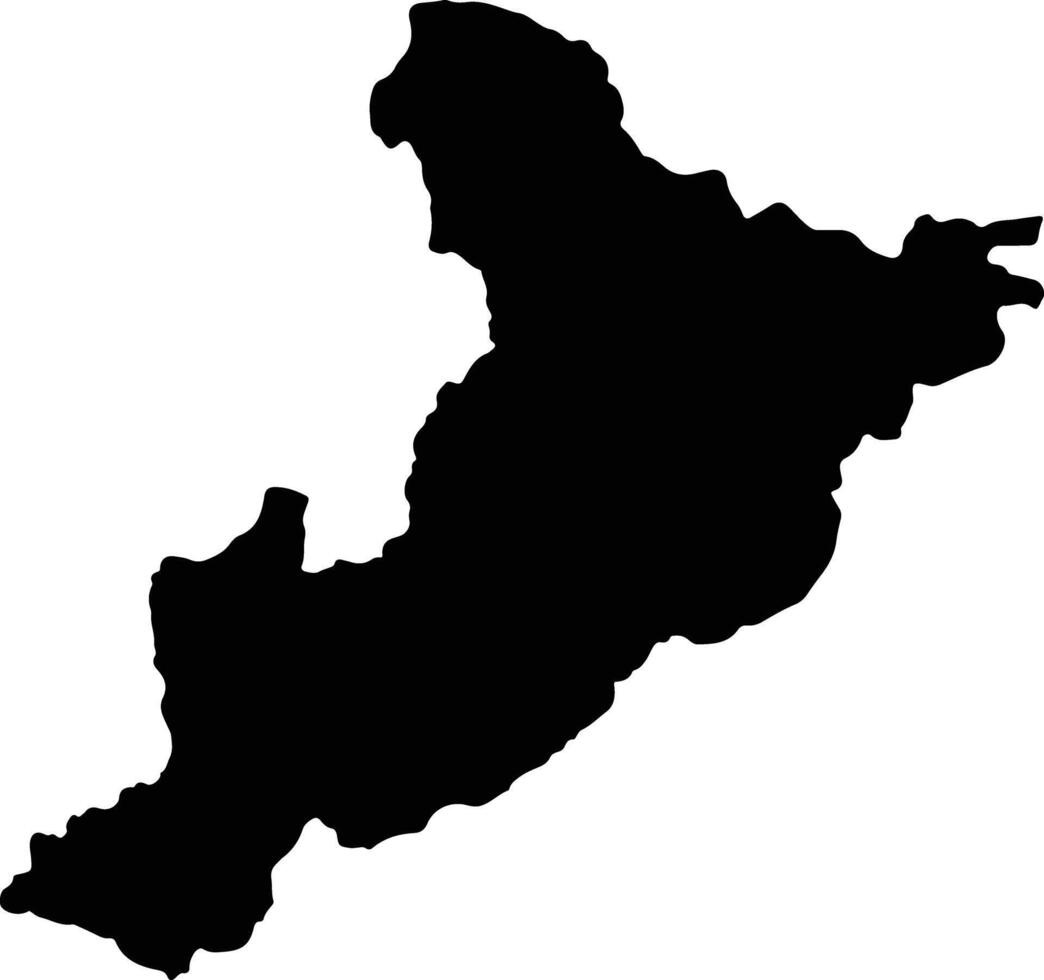Norcasia Colombia silhouette map vector