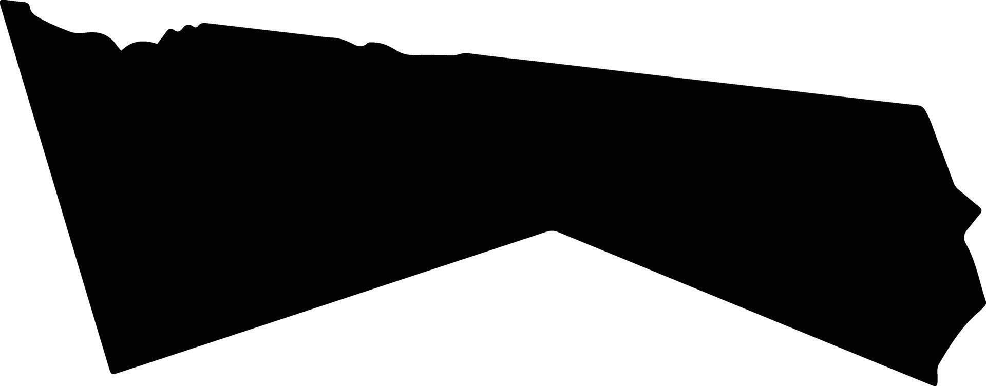Nordeste Portugal silhouette map vector