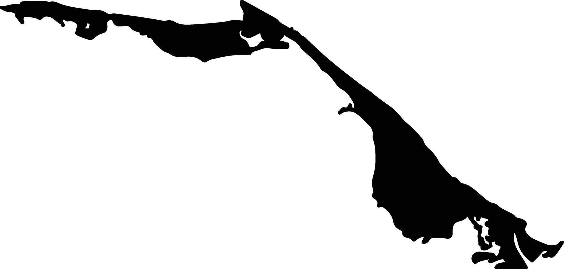 North Abaco Bahamas silhouette map vector