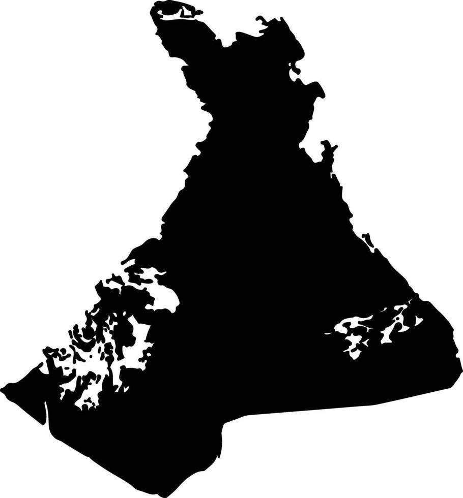 North Andros Bahamas silhouette map vector