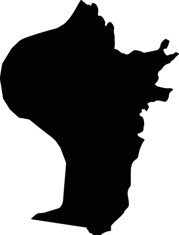 North Dayi Ghana silhouette map vector