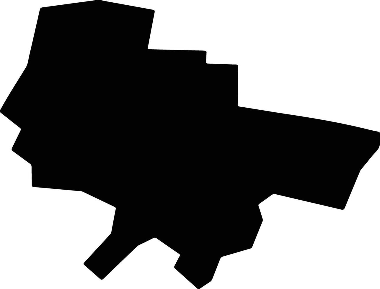 North District Taiwan silhouette map vector
